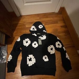 Black and White Floral Men's Sweater